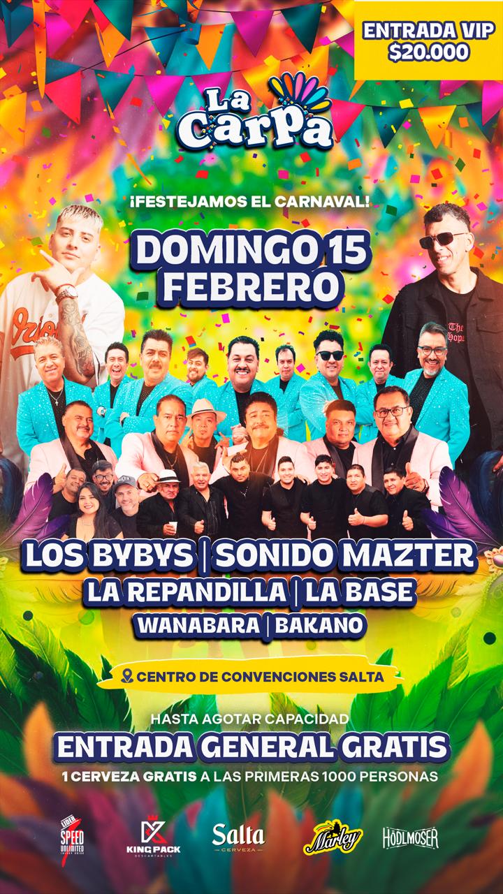 Salta vive el carnaval con La Carpa y una noche a puro ritmo y grandes banda